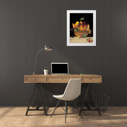 Fruit Basket II White Modern Wood Framed Art Print by Olson, Charlene
