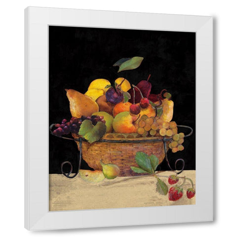 Fruit Basket II White Modern Wood Framed Art Print by Olson, Charlene