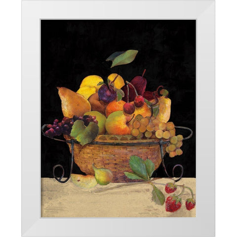 Fruit Basket II White Modern Wood Framed Art Print by Olson, Charlene