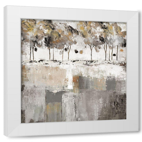 Tree Panorama White Modern Wood Framed Art Print by Tava Studios