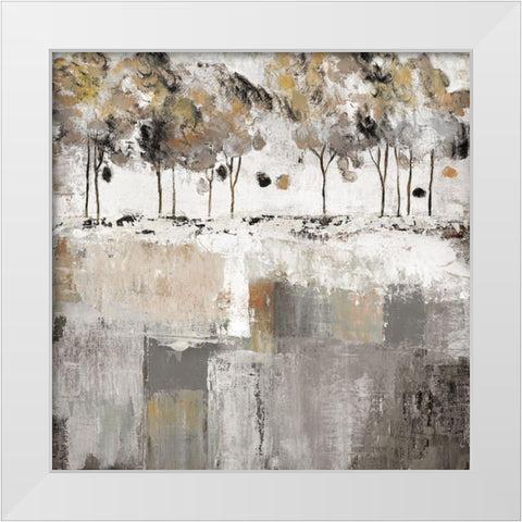 Tree Panorama White Modern Wood Framed Art Print by Tava Studios