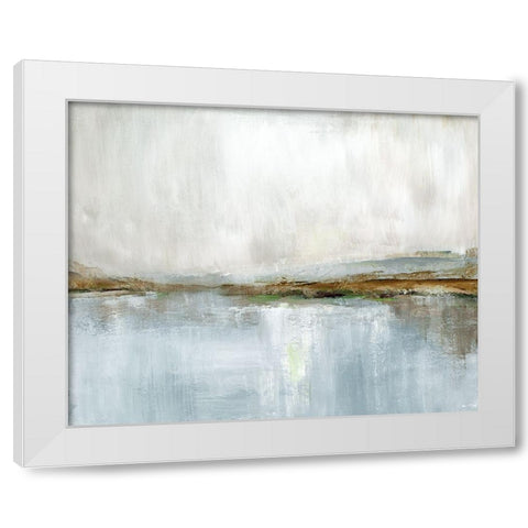 Autumn Coast White Modern Wood Framed Art Print by Nan