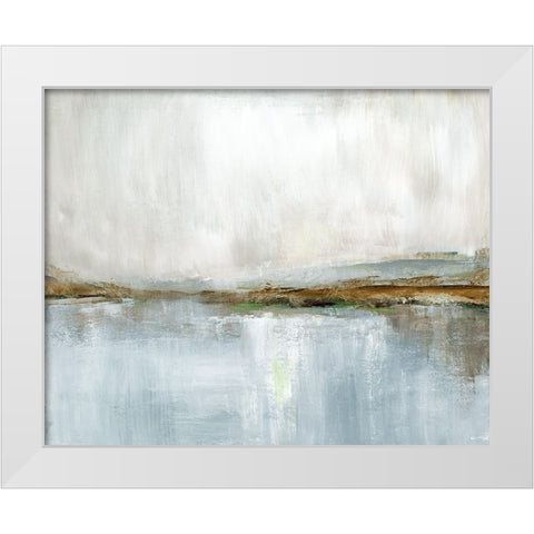 Autumn Coast White Modern Wood Framed Art Print by Nan