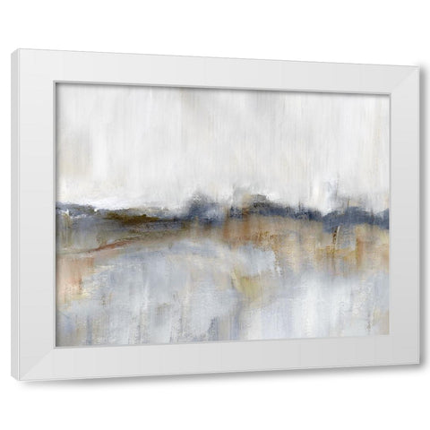 Autumnal Tide White Modern Wood Framed Art Print by Nan