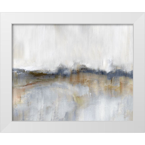 Autumnal Tide White Modern Wood Framed Art Print by Nan