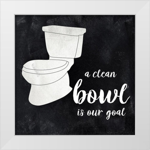 A Clean Bowl White Modern Wood Framed Art Print by CAD Designs