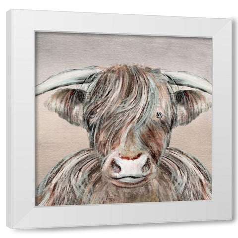 Spice Pasture White Modern Wood Framed Art Print by Tava Studios