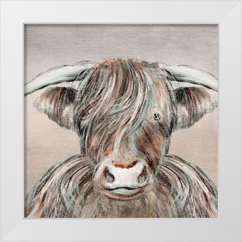 Spice Pasture White Modern Wood Framed Art Print by Tava Studios