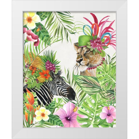 Jungle Royale II White Modern Wood Framed Art Print by Tava Studios