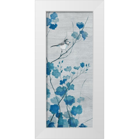 Blue Spring Song I White Modern Wood Framed Art Print by Tava Studios