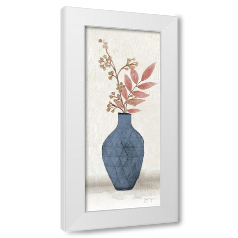 Blush Meadow Picks I White Modern Wood Framed Art Print by Tava Studios