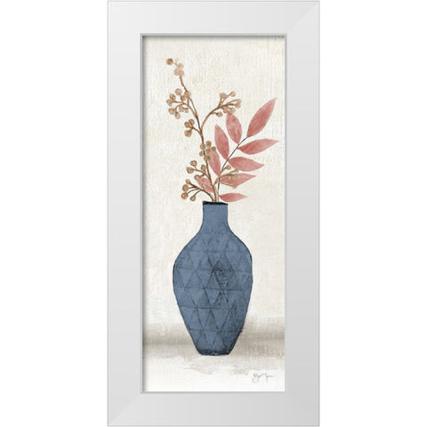 Blush Meadow Picks I White Modern Wood Framed Art Print by Tava Studios