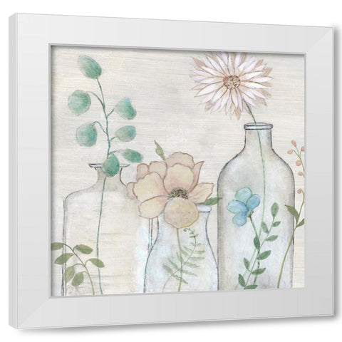 Spring Gathering I White Modern Wood Framed Art Print by Tava Studios