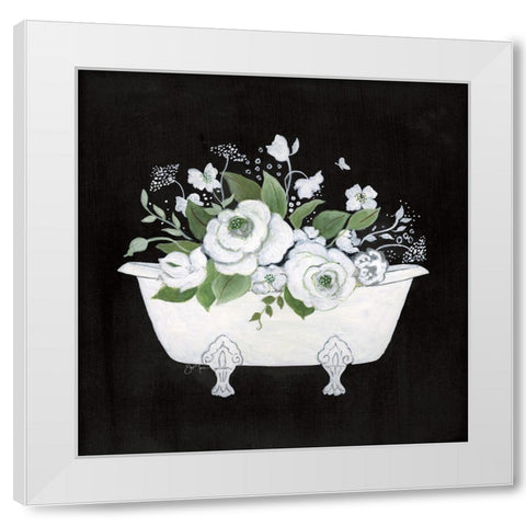 Charming Bath I White Modern Wood Framed Art Print by Tava Studios