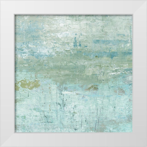 Abstract Watergarden II White Modern Wood Framed Art Print by Robinson, Carol