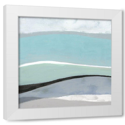 Tidal Current I White Modern Wood Framed Art Print by Tava Studios