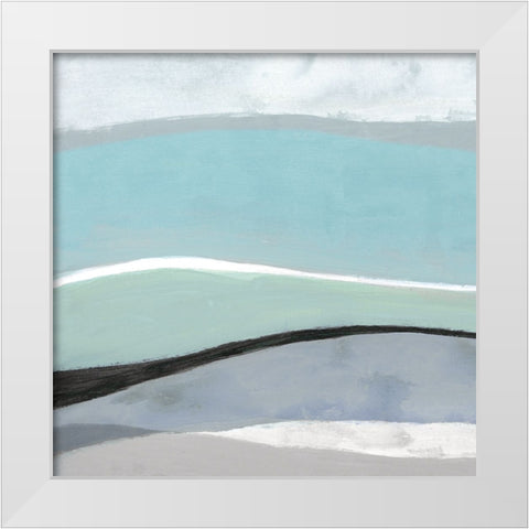 Tidal Current I White Modern Wood Framed Art Print by Tava Studios