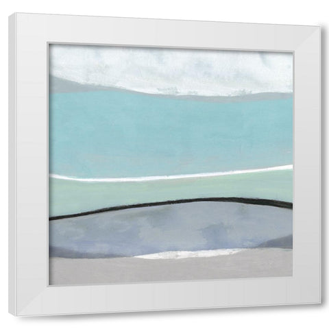 Tidal Current III White Modern Wood Framed Art Print by Tava Studios