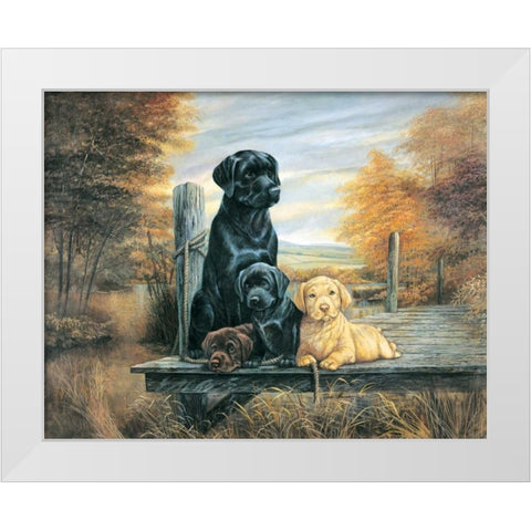 Change of Seasons White Modern Wood Framed Art Print by Manning, Ruane