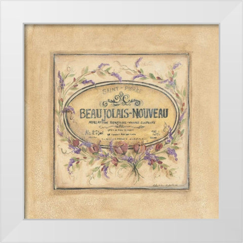 Beaujolais Nouveau White Modern Wood Framed Art Print by McRostie, Kate