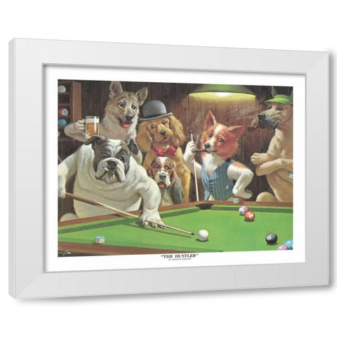 The Hustler White Modern Wood Framed Art Print by Sarnoff, Arthur