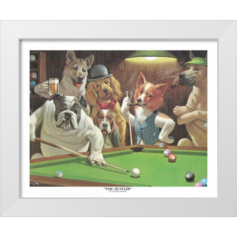 The Hustler White Modern Wood Framed Art Print by Sarnoff, Arthur