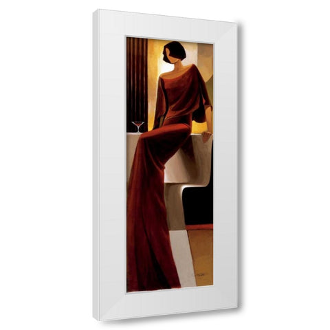 Poise White Modern Wood Framed Art Print by Mallett, Keith