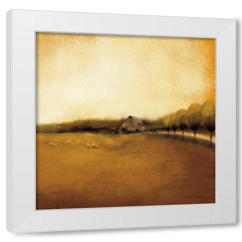 Rural Landscape I White Modern Wood Framed Art Print by Venter, Tandi