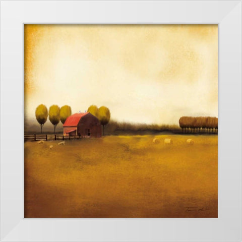 Rural Landscape II White Modern Wood Framed Art Print by Venter, Tandi