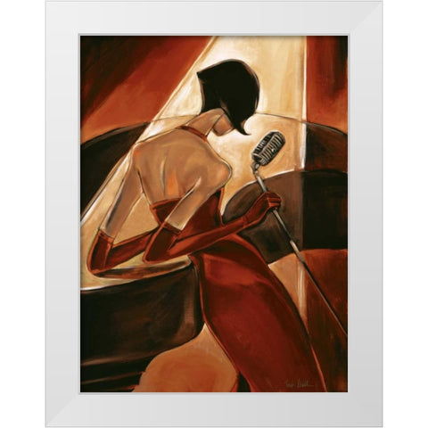 Fever White Modern Wood Framed Art Print by Biddle, Trish