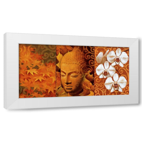 Buddha Panel II White Modern Wood Framed Art Print by Mallett, Keith