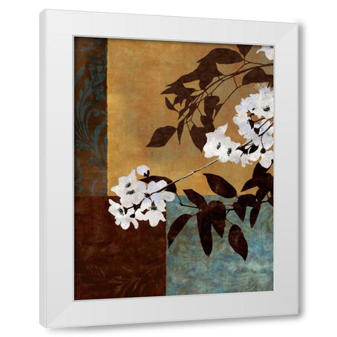 Spring Blossoms II White Modern Wood Framed Art Print by Mallett, Keith