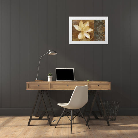 Lettre DAmour I White Modern Wood Framed Art Print by Mallett, Keith