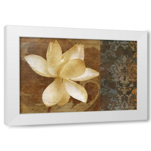 Lettre DAmour I White Modern Wood Framed Art Print by Mallett, Keith