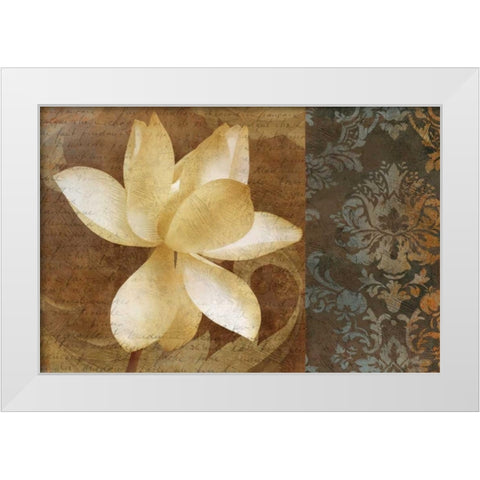Lettre DAmour I White Modern Wood Framed Art Print by Mallett, Keith