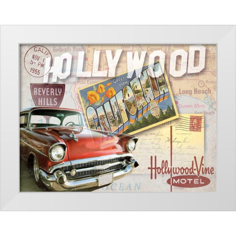 Road Trip I White Modern Wood Framed Art Print by Mallett, Keith