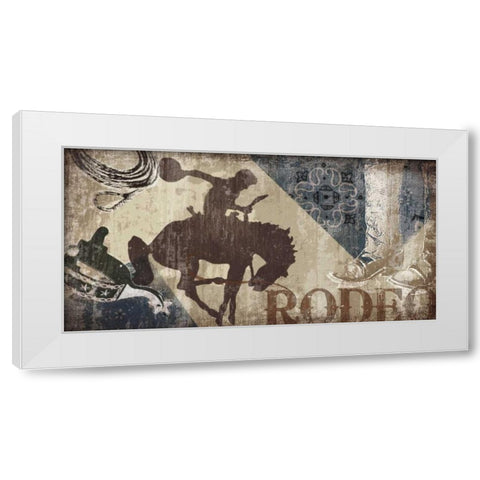 Saddle Up II White Modern Wood Framed Art Print by Venter, Tandi
