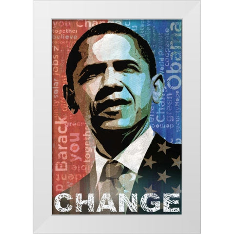 Change White Modern Wood Framed Art Print by Mallett, Keith