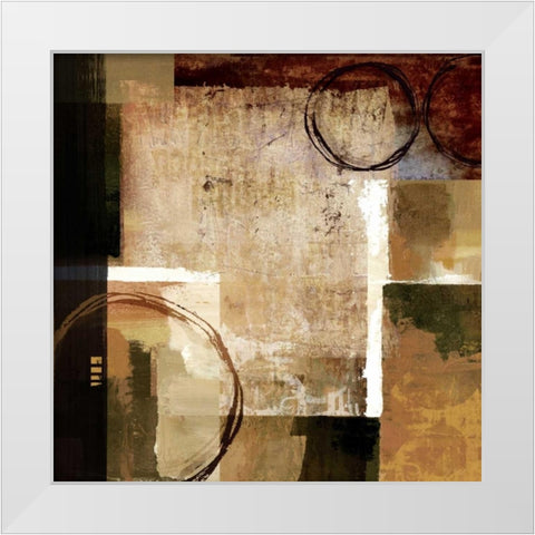 Broadway Rhythm White Modern Wood Framed Art Print by Mallett, Keith