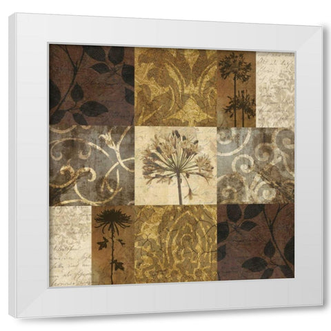 Floral and Still Life Nine Patch White Modern Wood Framed Art Print by Mallett, Keith