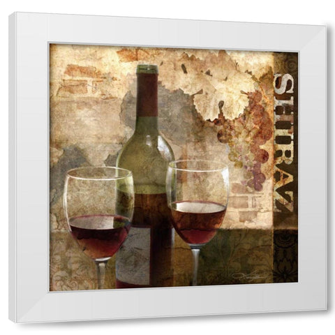Shiraz White Modern Wood Framed Art Print by Mallett, Keith