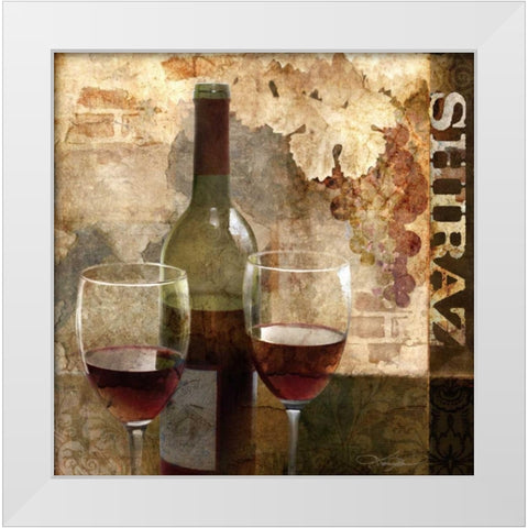 Shiraz White Modern Wood Framed Art Print by Mallett, Keith