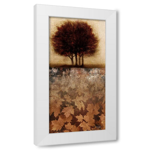 Minuet II White Modern Wood Framed Art Print by Mallett, Keith