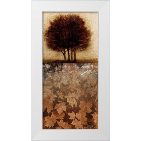 Minuet II White Modern Wood Framed Art Print by Mallett, Keith