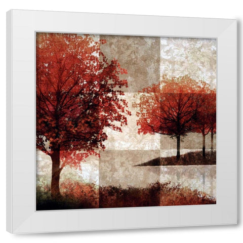 Elysian Fields White Modern Wood Framed Art Print by Mallett, Keith
