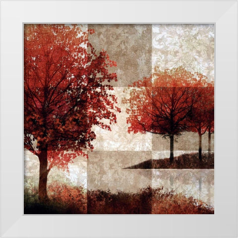 Elysian Fields White Modern Wood Framed Art Print by Mallett, Keith