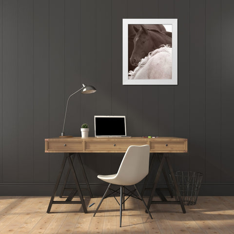 One Eyed Jack White Modern Wood Framed Art Print by Recent Developments, LLC