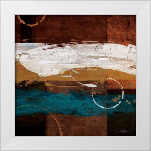 Tao White Modern Wood Framed Art Print by Mallett, Keith