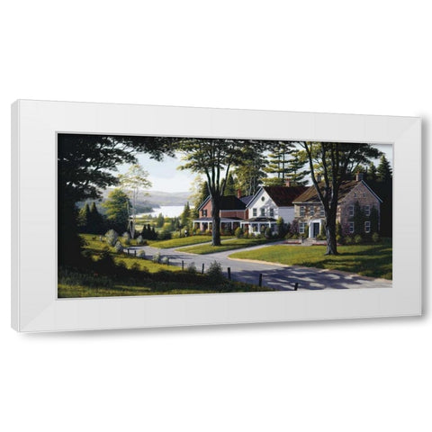 Cul-de-sac White Modern Wood Framed Art Print by Saunders, Bill