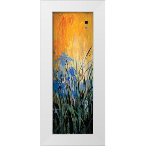 Golden Winged Garden II White Modern Wood Framed Art Print by Li-Leger, Don